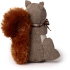 Puckator Deurstopper Eekhoorn - 1.2 kg - bruin/grijs - knuffeldier - H24 cm - deurstop - binnendeur en buitendeur